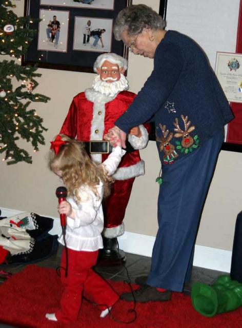 Emmy dancing with Grandma