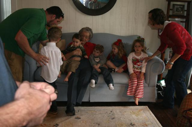 Setting up for the great-grandkids' turn