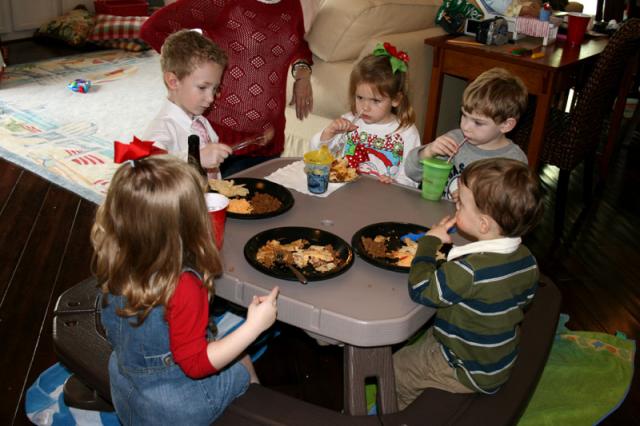 Lunch at the kiddie table