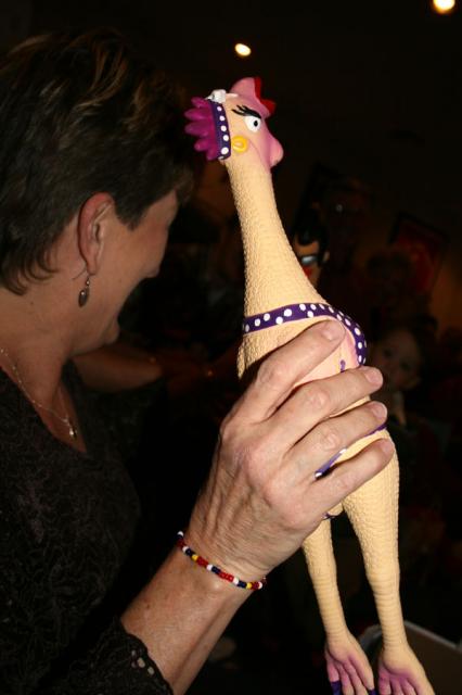 Especially when plastic chickens are involved!