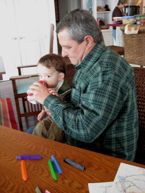 Sneaking some of Papa's Coke