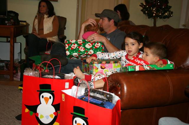 Smothered in a pile of presents