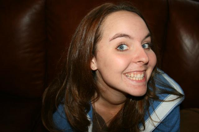 Stephanie says "CHEESE!"