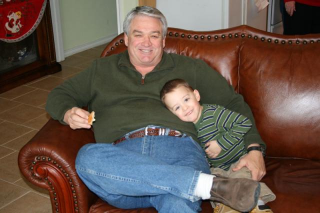 Loving on Grandaddy