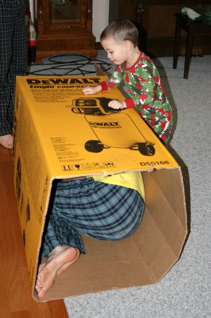It's a tight squeeze for Uncle D, too
