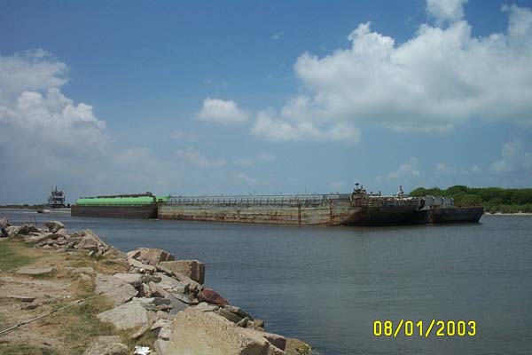 A Barge Passing Through