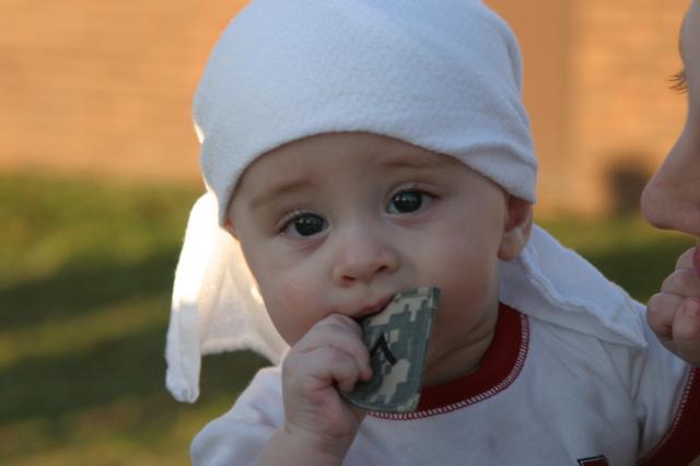 Burp Rag Hat and Chewing on Uncle John's Patch