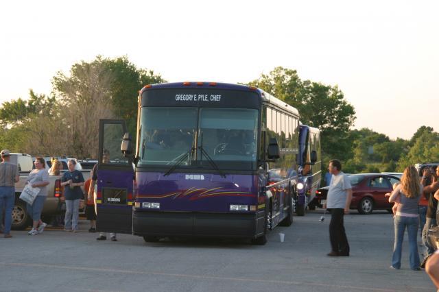 Buses are loaded