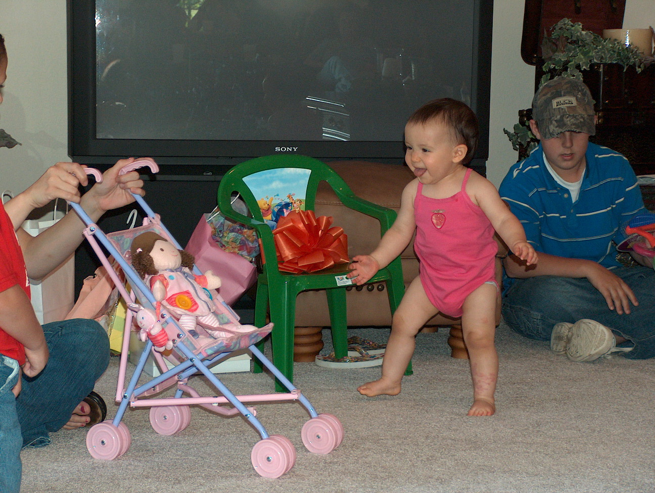 Okay, so maybe the baby and stroller was Gracie's favorite present!