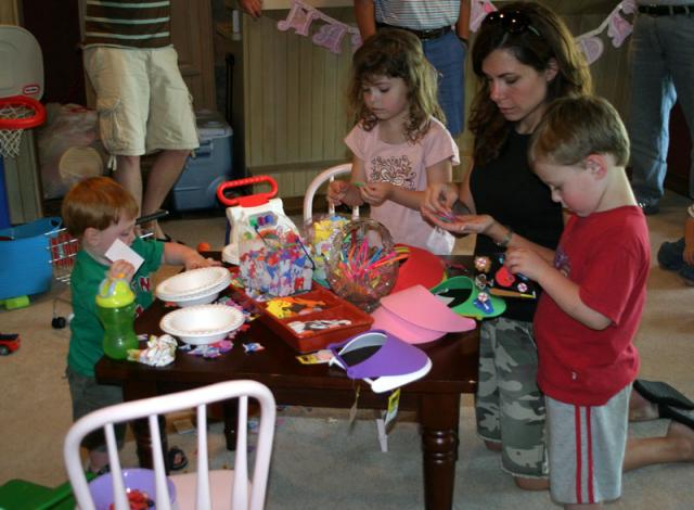 Making birthday hat party favors