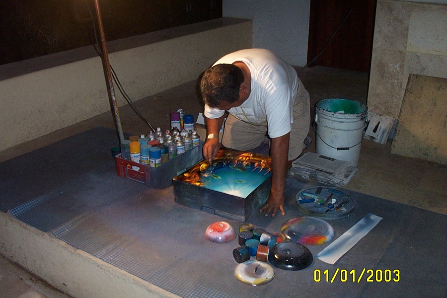 Mexican spray-painting artist...