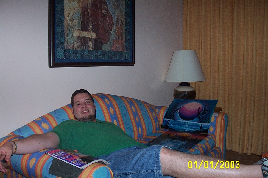 Jake relaxing on the couch...
