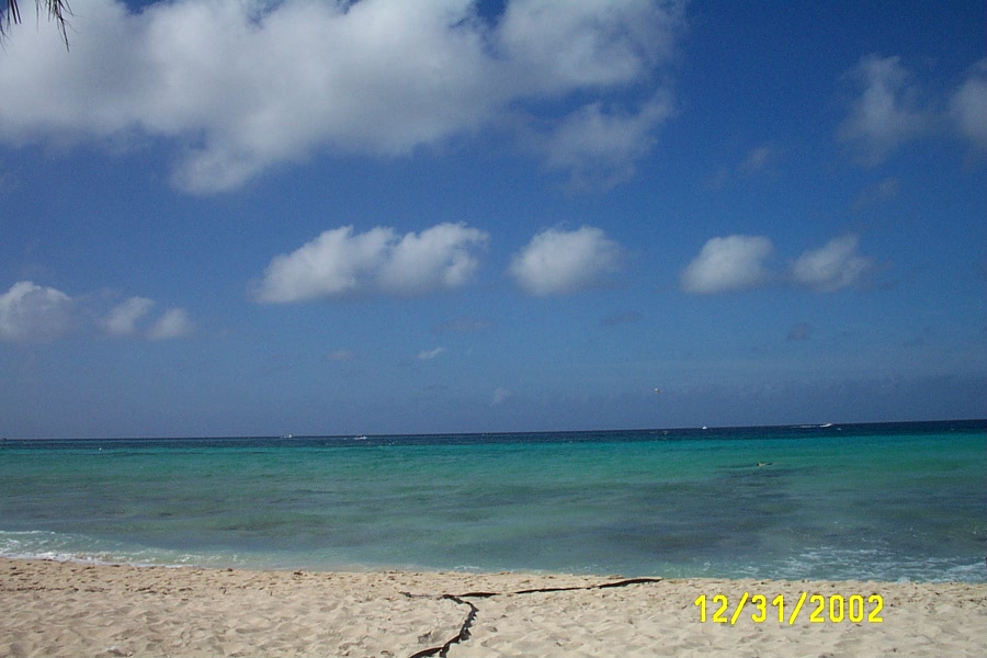 The beach...