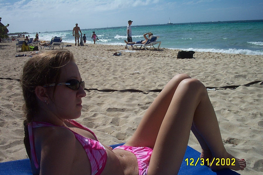 Abby on the beach again...