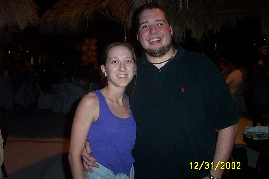 At New Year's Eve party at the hotel...