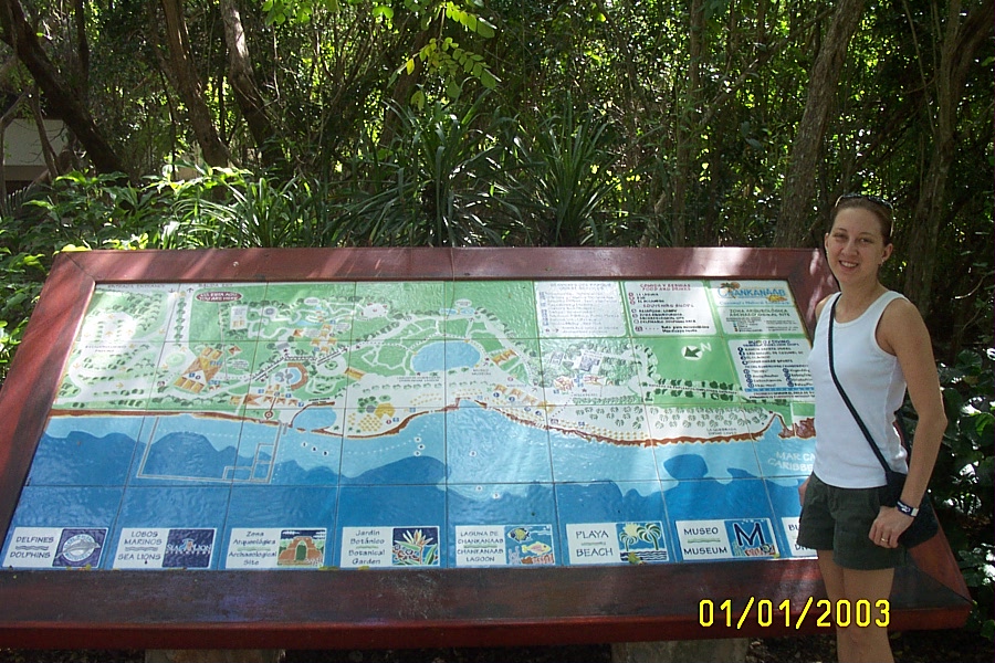 The map at Chankanaab National Park...