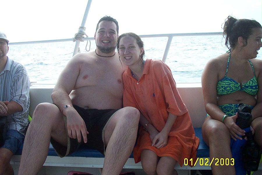On the glass bottom boat...