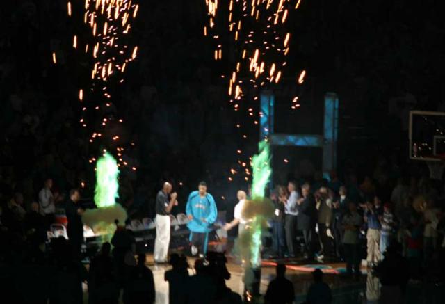 Fireworks and flames