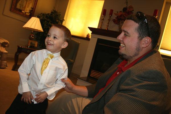 Yeah, it's a fake tie, but at least it's not a clip-on!