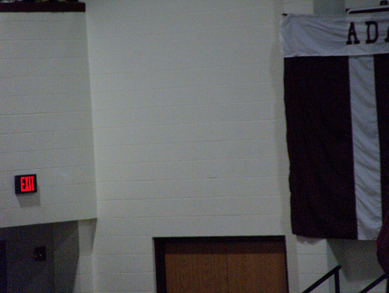 Somehow, we managed to not get a shot of John walking across the stage. Don't ask me how... I blame the camera! So, this strange picture is the best we could do...
