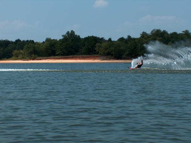Kyle skiing