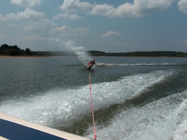 Kevin skiing
