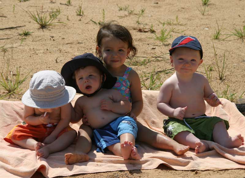 Cantrell kids (and now we're chewing on the string)