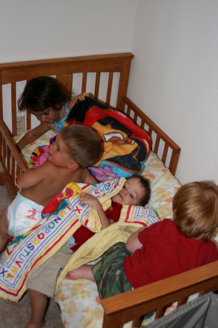 Four sleepy cousins