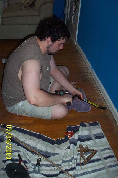 Jake's job...prying up tack strips