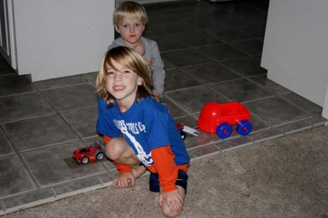 Watching Cars, playing with cars