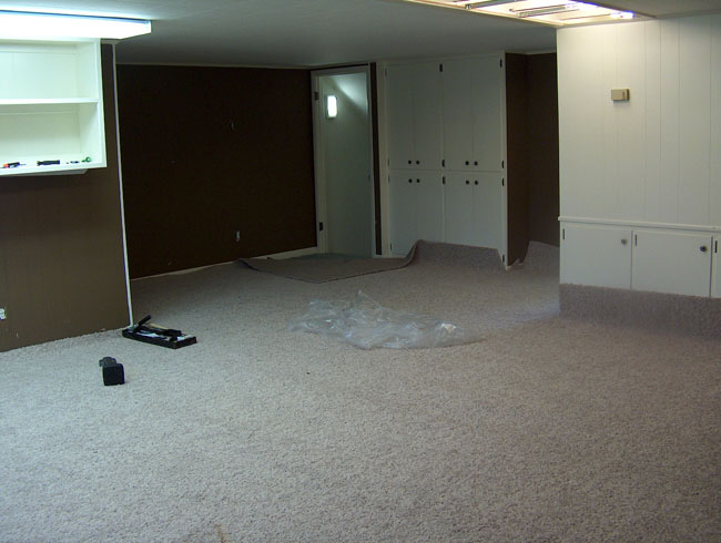 Laying the carpet...