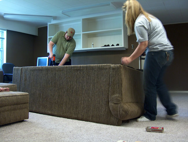 It's starting to look like a couch again!