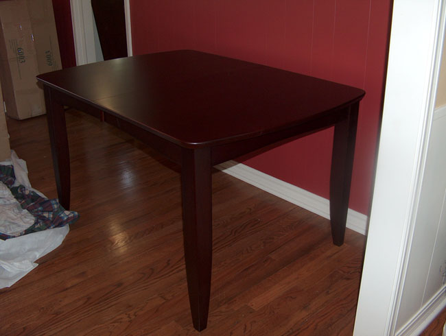 Our dining room table