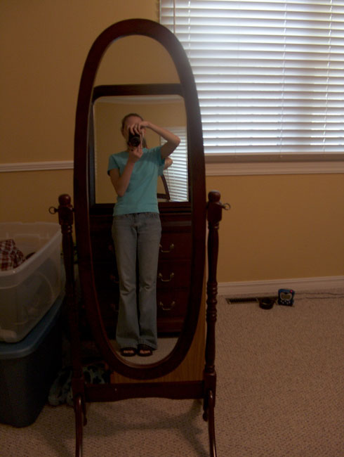 Our other new mirror (and a great shot of the photographer)