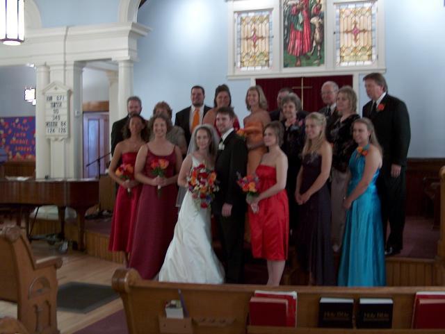 The (Blurry) Wedding Party & Family