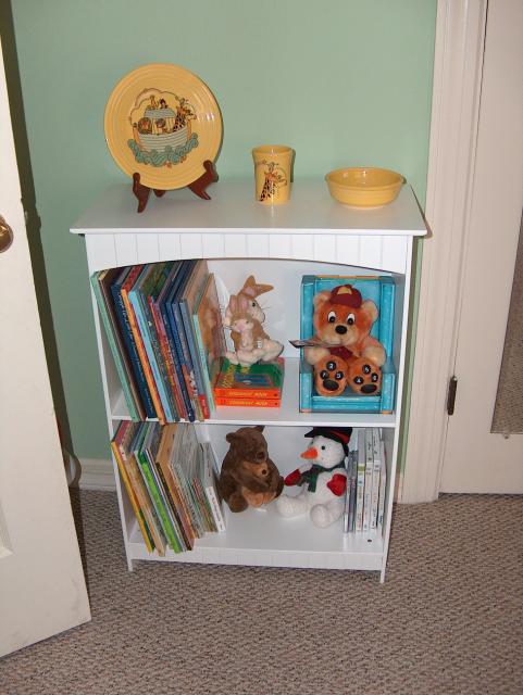 Baby's first bookshelf, loaded with books for the future bookworm!