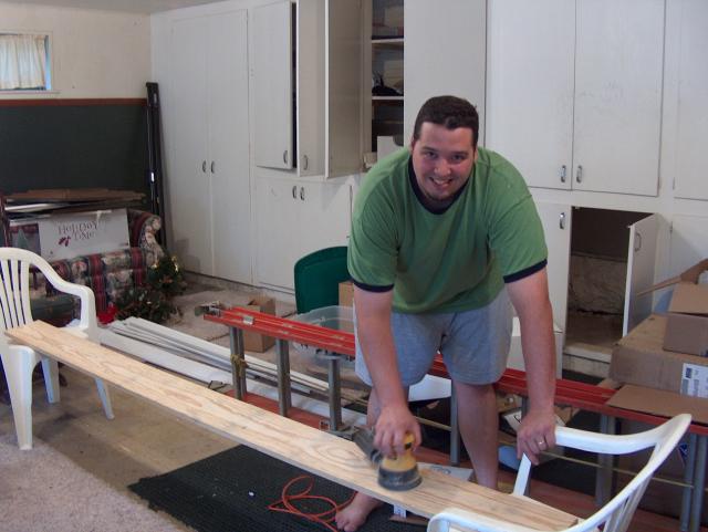 Painting & Hanging the Shelves