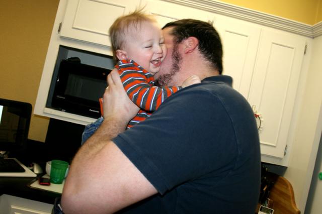 Giggly birthday boy