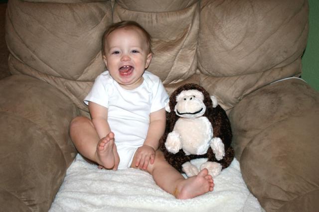 Oliver & Monkey ~ 10 months