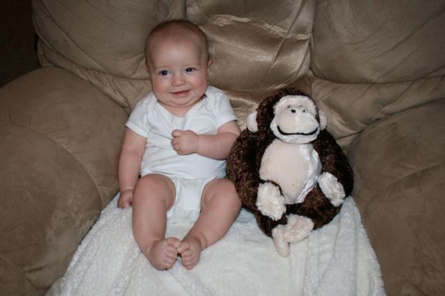 Oliver & Monkey ~ 4 months