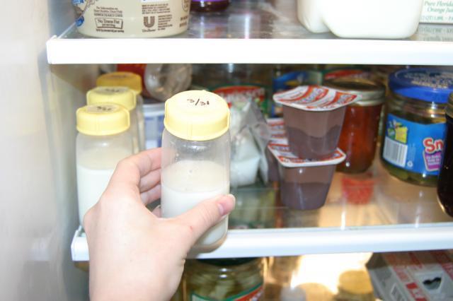 Putting the milk away