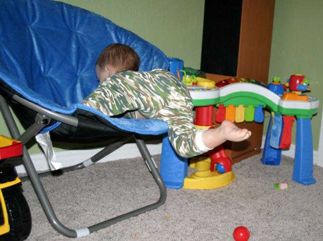 It took him a little longer to figure out how to get out of them.