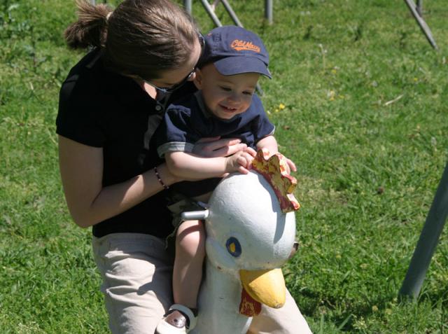 Riding the chicken