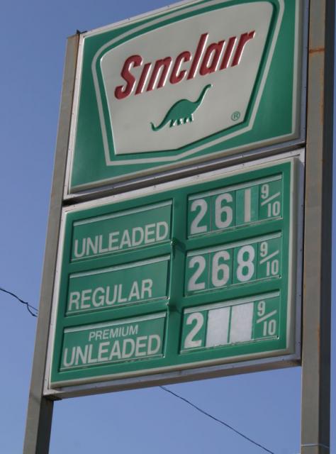 $2.61 per gallon. Not much change from last year!
