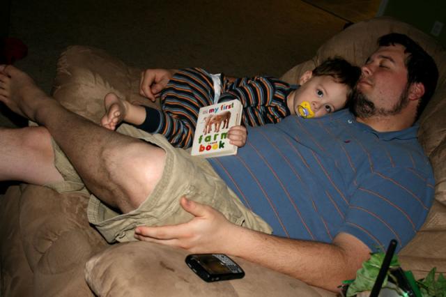 Cuddling and dozing