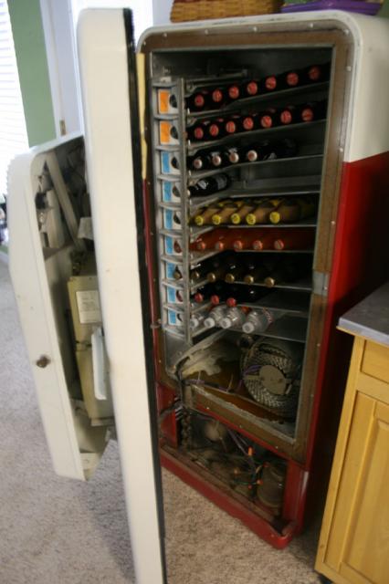 Had to open up the Coke machine so it wouldn't be so loud