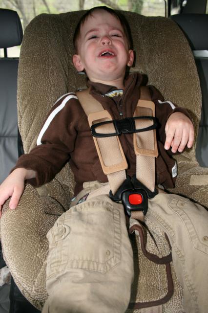 Noooo, I don't want to get in the car!