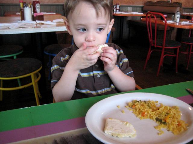 Quesadilla and rice!