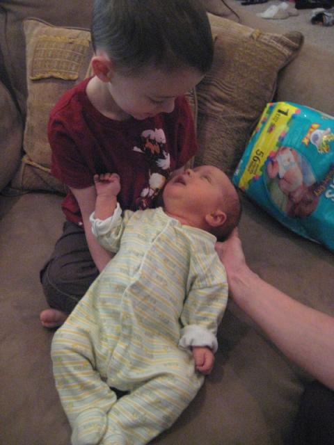 "And when you get to be a big boy like me, you can have M&Ms, too..."