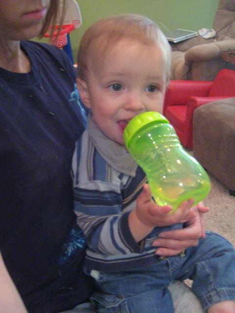 Done outside, changed out of chalky clothes and having a drink